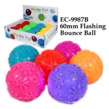 Funny 60mm Flashing Bounce bola de juguete